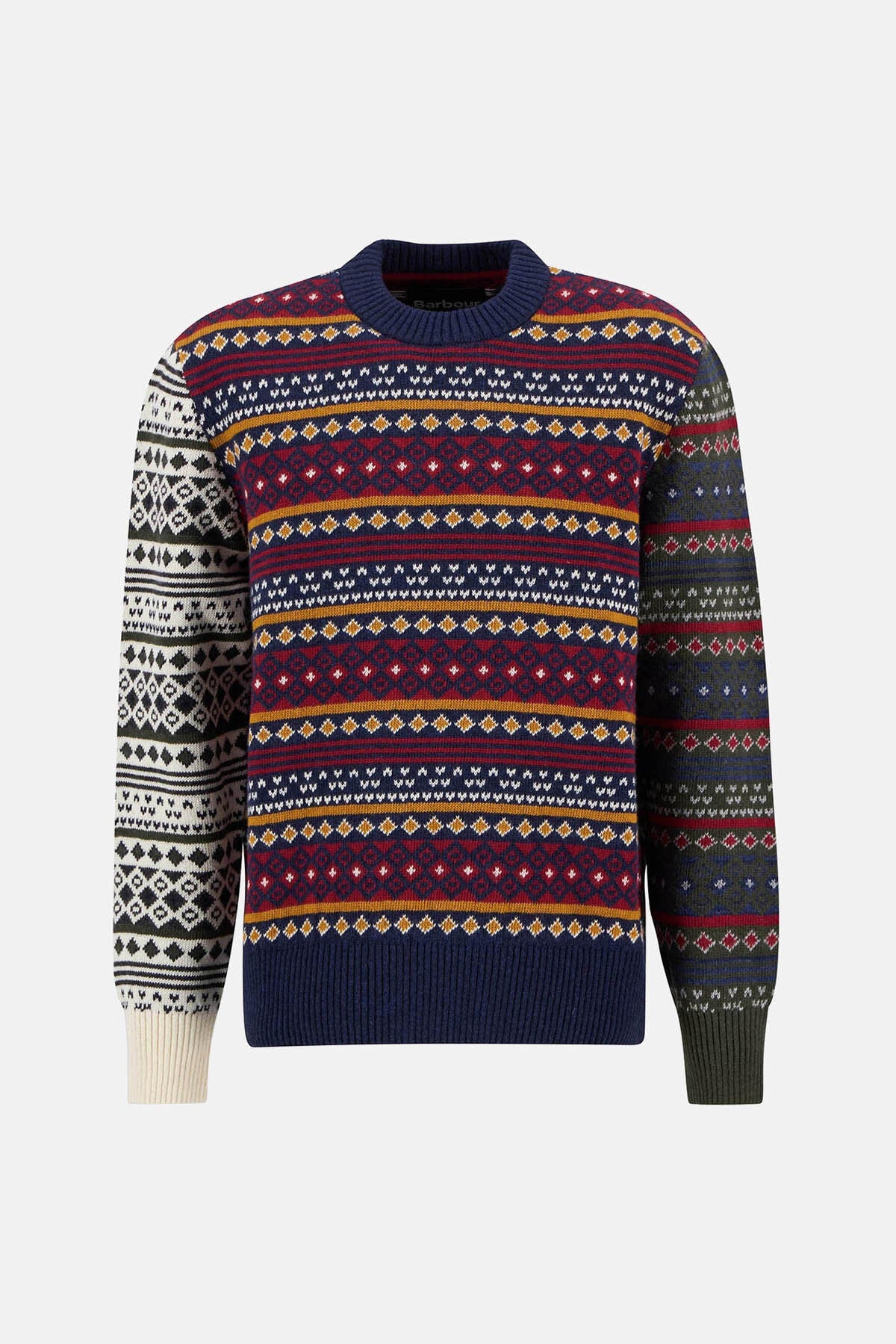 Patchwork Fair Isle Crew Neck Jumper