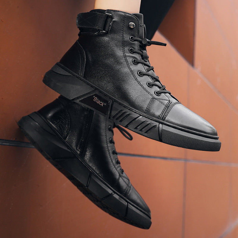 Men's Casual Versatile Genuine Leather Martin Boots