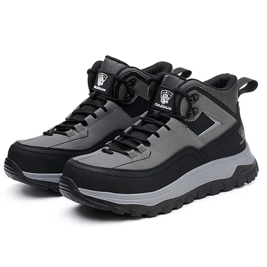 Men's Orthopedic Protective Hiking/Work Boots - Waterproof, Slip-resistant, Impact-resistant, Puncture-resistant - Wide toe box, Arch Support, Ankle Support