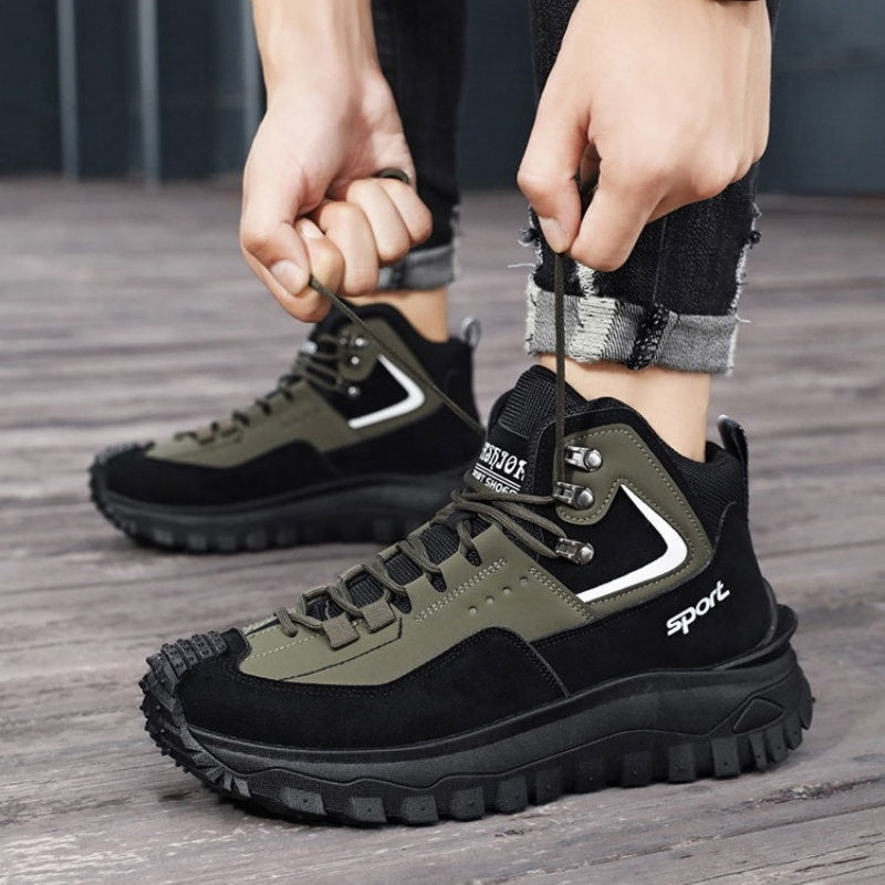 Men's Outdoor Hiking Boots - Waterproof, Non-Slip, Puncture-Proof And Smash-Proof; Correct Arch Support And Wide Toe - Suitable For Daily Wear And Outdoor Adventures