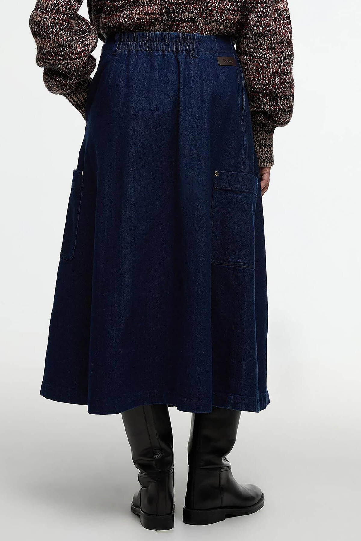 Saima Denim Midi Skirt