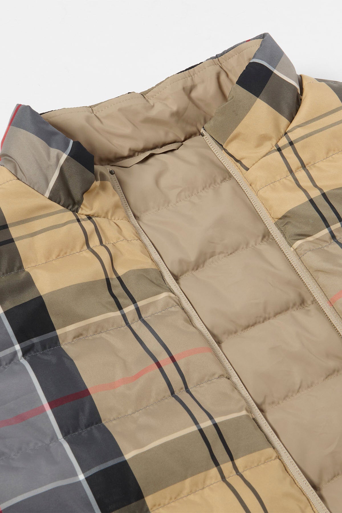 Reversible Tartan Puffer Gilet