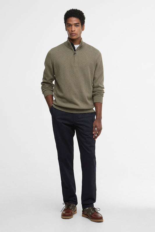 Baumwoll-Half-Zip-Pullover