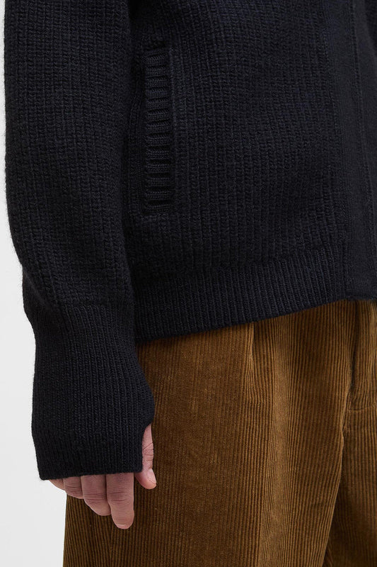 Garthman Strickpullover mit Reißverschluss