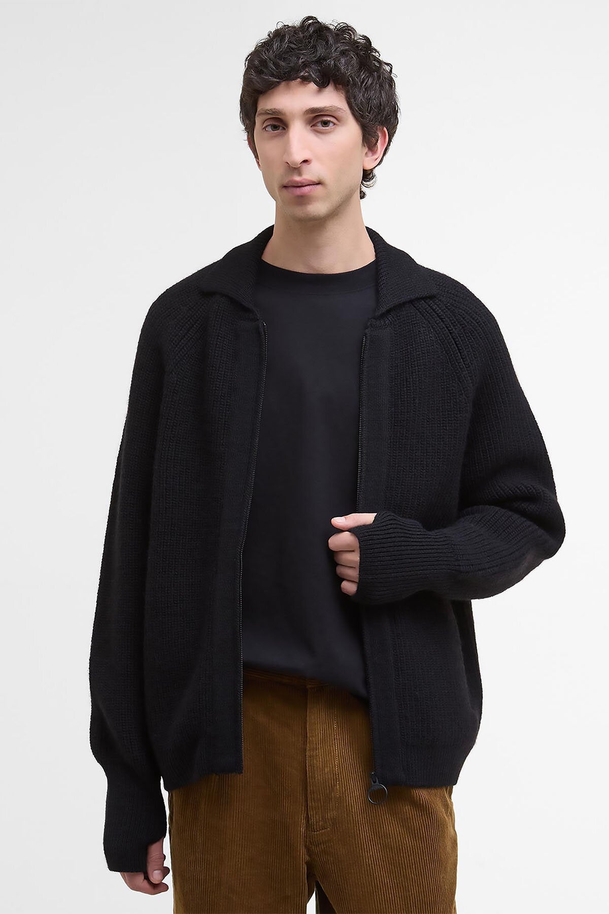 Garthman Knitted Zip-Up Jumper