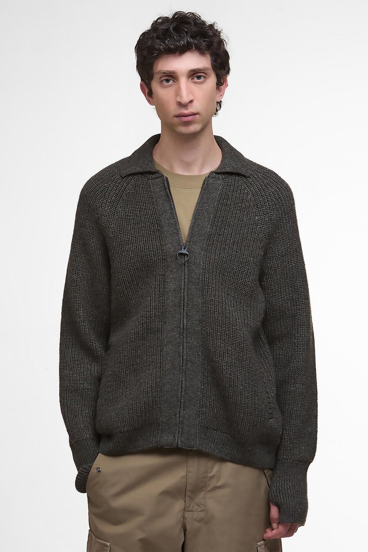 Garthman Knitted Zip-Up Jumper
