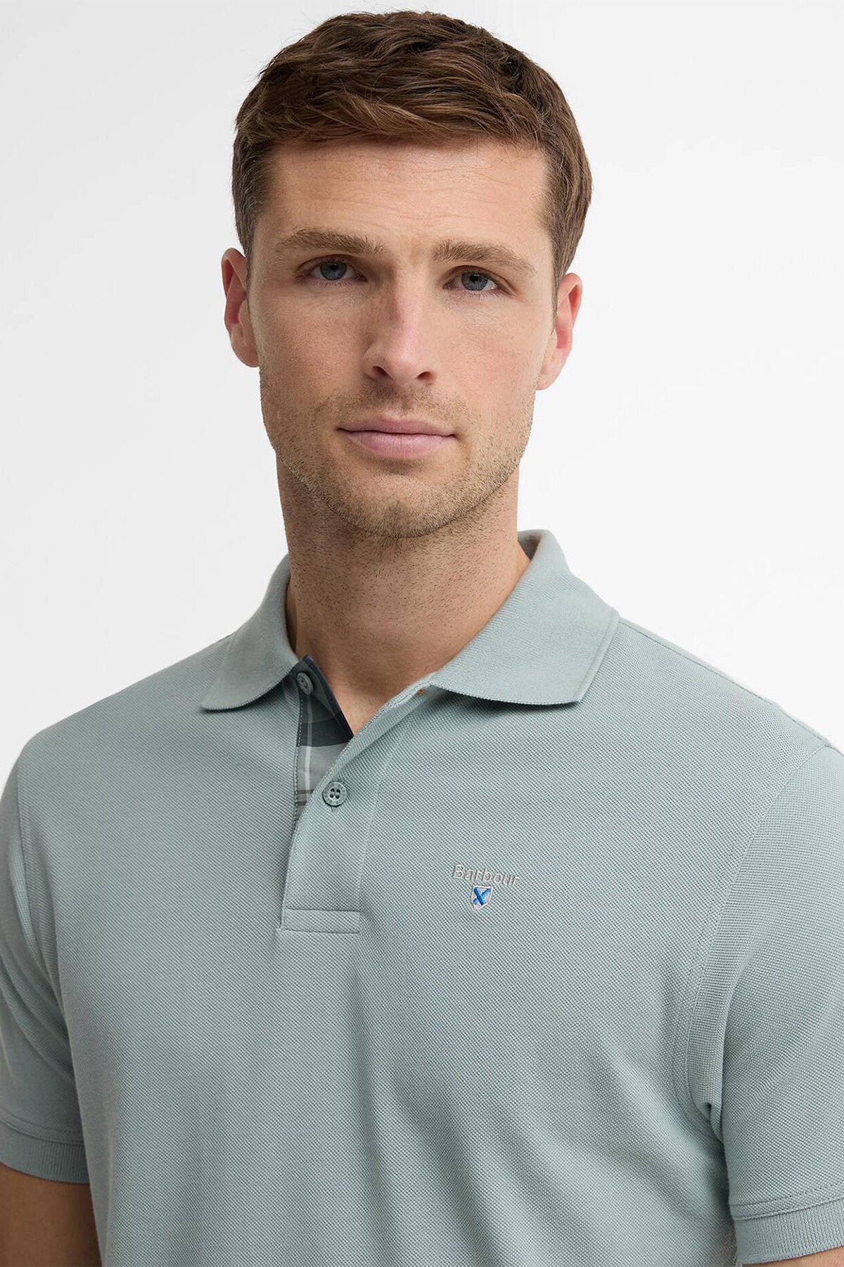 Tartan Pique Tailored Polo Shirt