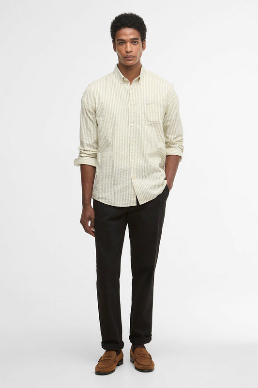 Cresswell Seersucker Tailored Long-Sleeved Shirt