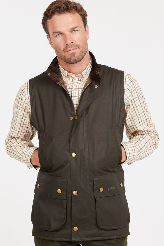 Gilet aus gewachster Baumwolle