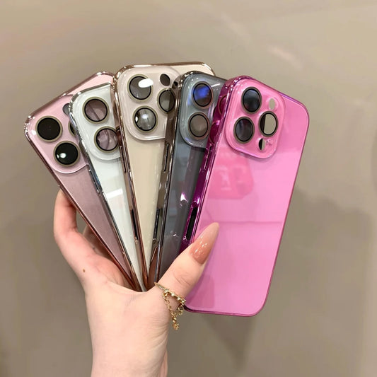 Light Luxury Tempered Glass for iPhone Case